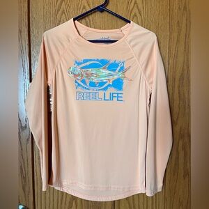 Reel Life Peach Long Sleeve Tee
